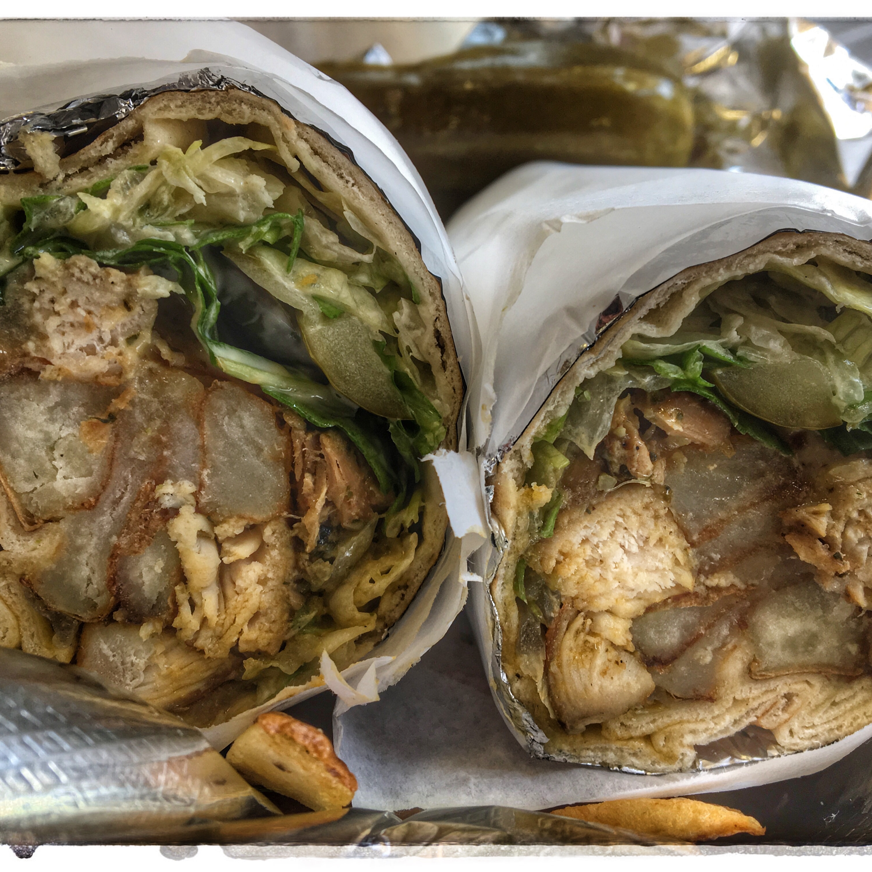 the chicken shawarma pita wrap